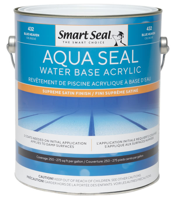 New Smart Seal Aqua Seal POOL COATING Blue Heaven #432 1 Gallon